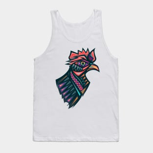 Colorful mexican rooster illustration Tank Top